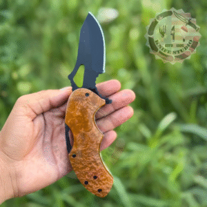 Handcrafted Fixed Blade Knife with Textured Resin Handle