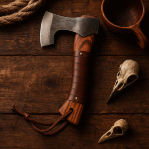 Handmade throwing hatchet hunting axe with personalized engraved wooden box, gift for men\women & couple, Elite Woodsman Outdoor Camping Axe