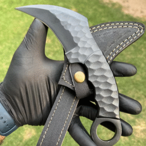THE MIDNIGHT ARC | Custom Hand Forged - D2 Tool Steel - Karambit Knife - Compact Everyday Carry Knife - Sculptured Handle - Gift For Him