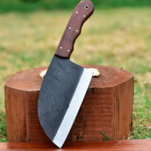 Handmade Cleaver Knife - Forged Serbian Chef Cleaver, Best Personalized Gift for Him on Anniversary, Birthday & Father's Day: Husband Gifts