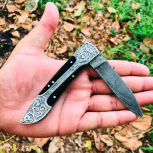 Damascus Folding Knife Handmade Damascus Steel Folding Knive Pocket Knife for Men Women Groomsmen Gift Camping Knife Gift for Him EDC Knife