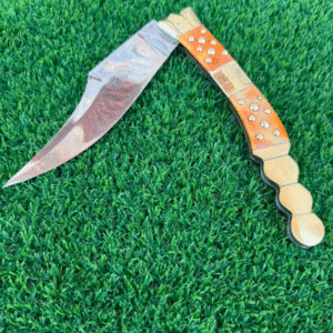 Handmade Spanish Navaja Folding Knife: 19th Century Style, Bone Handle