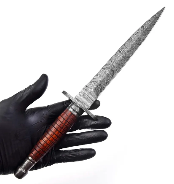 ARKANSAS Toothpick Dagger Damascus Steel Blade, Hand forged dagger, anniversary gifts, Medieval dagger, boyfriend Gift, commando Dagger USA - Image 2