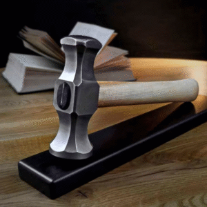 Hand-Forged Artisan Hammer: Functional Blacksmith Tool