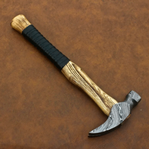 Handcrafted Wooden Handle Claw Hammer with Damascus Steel Head, Rustic Carpenter Tool, Gift for woodworkers, Tool gift for him,