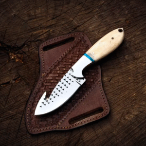 Handmade Stainless Steel Bull Cutter Knife, Best Handmade Knife With Beautifull Handle and Leather Sheath, Gifts For Him, Christmas Gifts.