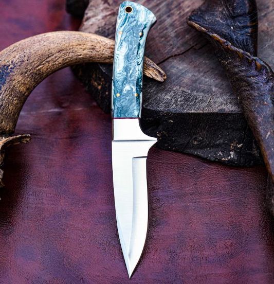 Handmade Skinner Knife: Resin Handle, Stainless Steel Blade - Image 2