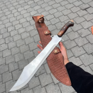 Hand forged Machete, Full Tang Survival Knife, Survival Tool, Ready to Use Machete Knife, Leather Sheath