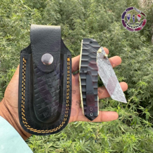 Handmade Damascus Steel Gut Hook Skinner Knife – Patriotic Honeycomb Hybrid Handle